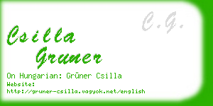 csilla gruner business card