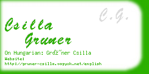 csilla gruner business card